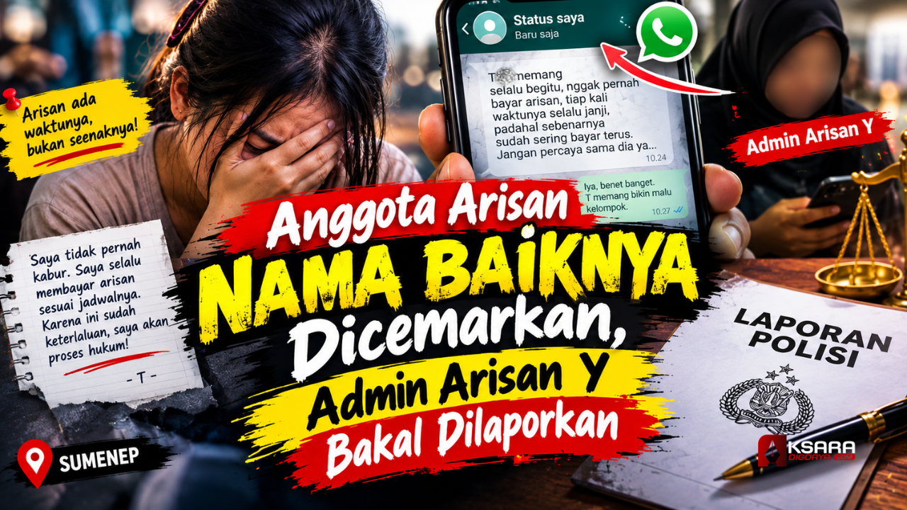 Nama Baik Anggota Arisan Disorot di Status WhatsApp, Admin Y Terancam Dilaporkan
