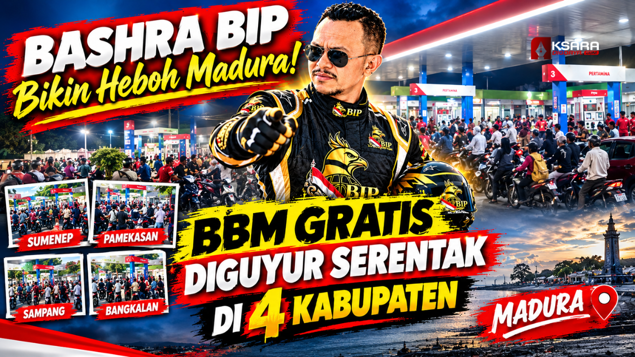 BASHRA BIP Bikin Heboh Madura! BBM Gratis Diguyur Serentak di 4 Kabupaten